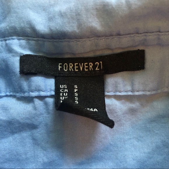 Blue front tie Tank Top - Picture 2 of 3